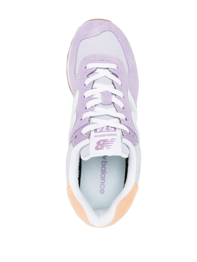 Shop New Balance 574 Low-top Sneakers In Violett