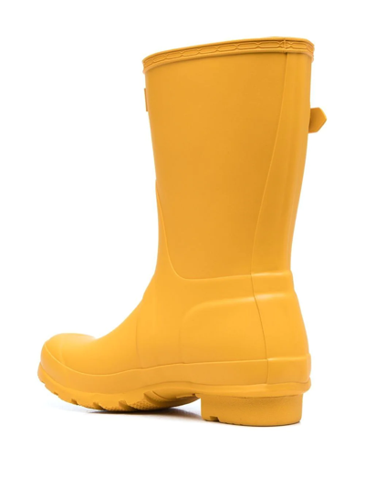 Hunter Original Short Waterproof Rain Boot In Gelb