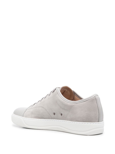 Lanvin Dbb1 Low-top Suede Sneakers In Grau