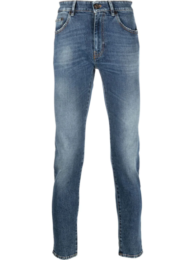 Shop Pt Torino Skinny-cut Denim Jeans In Blau