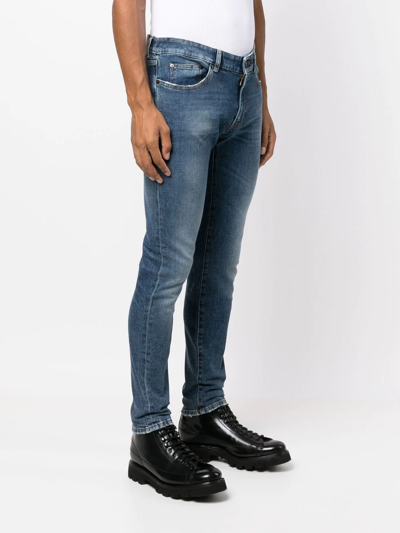 Shop Pt Torino Skinny-cut Denim Jeans In Blau