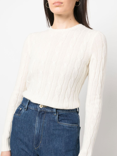 Polo Ralph Lauren Cable-knit Cashmere Jumper In Nude