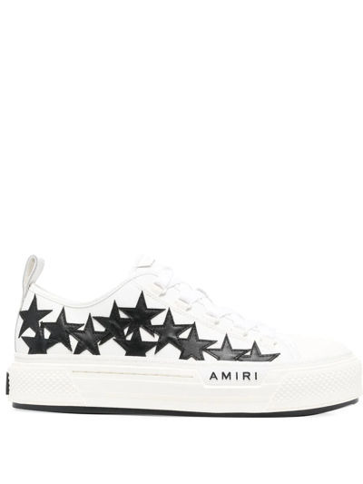 Shop Amiri Star-patch Low-top Sneakers In Weiss