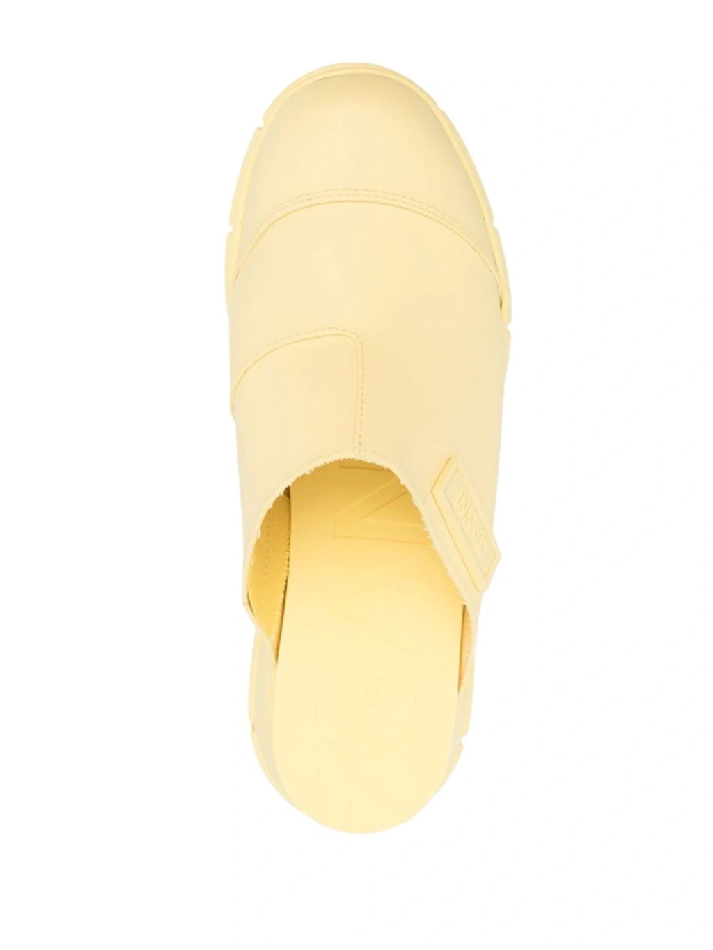 Ganni Yellow Recycled Rubber Retro Mules | ModeSens