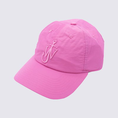 Shop Jw Anderson Pink Cotton Baseball Cap