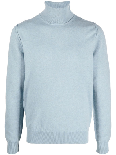 Shop Maison Margiela Men's  Light Blue Cashmere Sweater In #add8e6