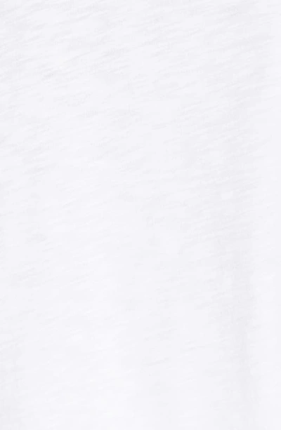 Shop Veronica Beard Mason Long Sleeve Cotton Baseball T-shirt In White Ink