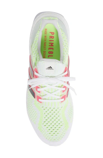 Shop Adidas Originals Ultraboost Dna Running Shoe In White/ Black/ Green