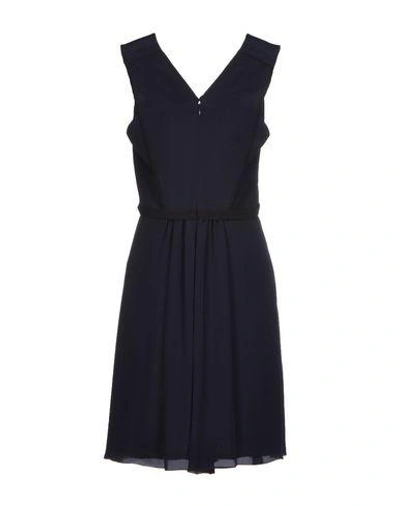 Shop Victoria Victoria Beckham Short Dress In Dark Blue