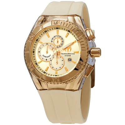 Shop Technomarine Cruise Star Mens Chronograph Quartz Watch Tm-115216 In Champagne / Gold / Gold Tone / Yellow