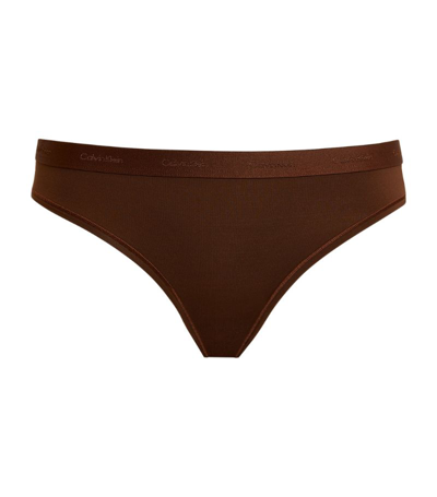 Shop Calvin Klein Form To Body Bikini Briefs In Brown
