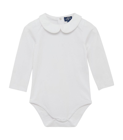 Shop Trotters Cotton Milo Bodysuit (0-24 Months) In White