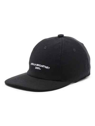 Stella Mccartney Baseball Hat With Logo Embroidery In Schwarz