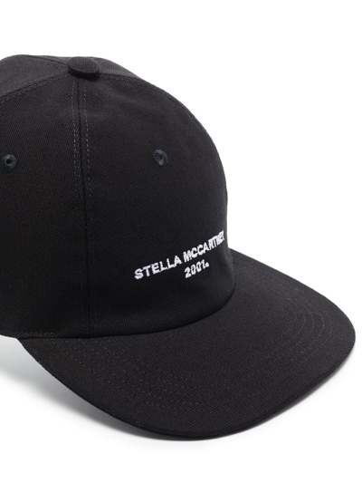 Stella Mccartney Baseball Hat With Logo Embroidery In Schwarz