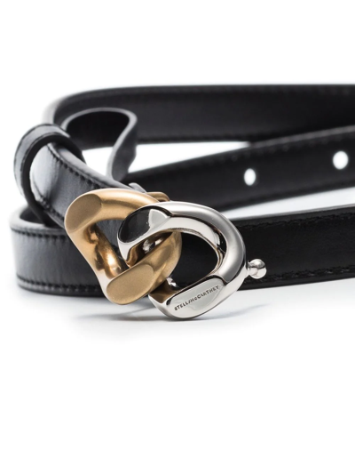 Shop Stella Mccartney Falabella Faux-leather Belt In Schwarz
