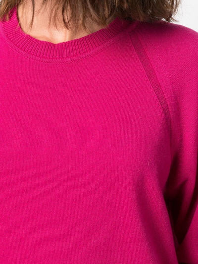 Shop Barrie Round-neck Cashmere Jumper In Pink