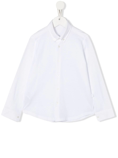 Shop Il Gufo Button-down Cotton Shirt In White