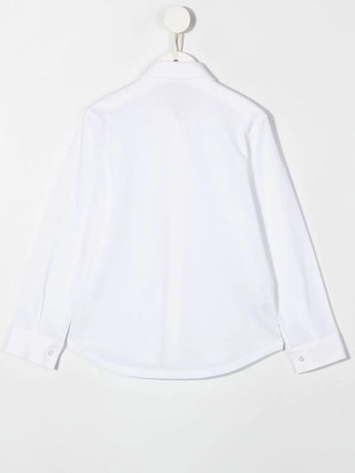 Shop Il Gufo Button-down Cotton Shirt In White