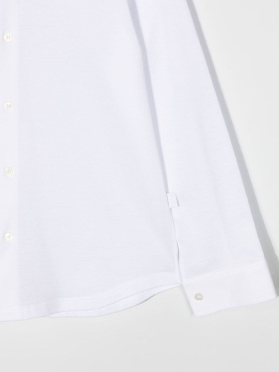 Shop Il Gufo Button-down Cotton Shirt In White