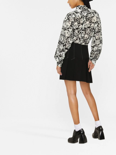 Philosophy Di Lorenzo Serafini Cat Mania Silk Shirt In Schwarz