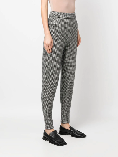 Ralph Lauren Houndstooth-pattern Print Trousers In Schwarz
