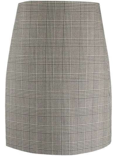 Ralph Lauren Prince Of Wales Check-print Skirt In Black