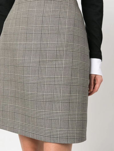 Ralph Lauren Prince Of Wales Check-print Skirt In Black