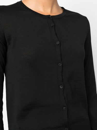 Roberto Collina Wool-knit Cardigan In Black
