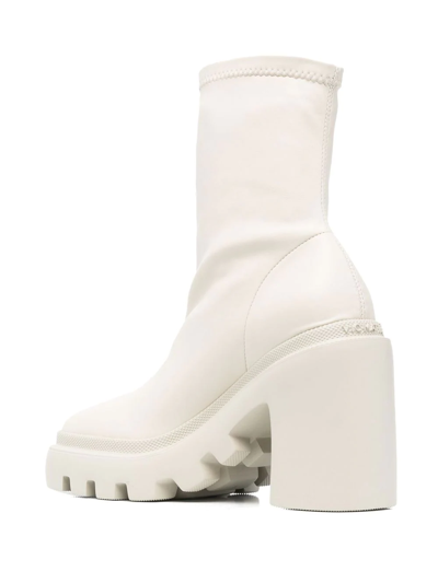 Vic Matie Square-toe 110mm Boots In Nude