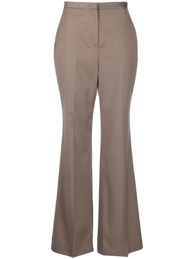 Fabiana Filippi Flared Tailored Trousers In Braun