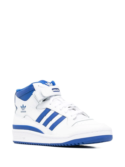 Shop Adidas Originals Forum Mid High-top Sneakers In Weiss