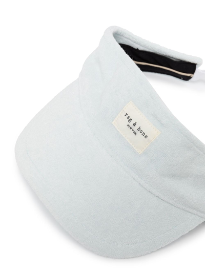 Rag & Bone Addison Logo-patch Visor Cap In Blau