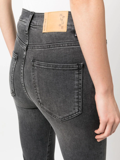 Shop Haikure Stonewashed Slim-cut Jeans In Blau