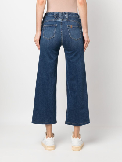 Shop Liu •jo Cropped Straight-leg Jeans In Blau