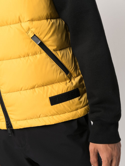 Shop Aspesi Padded Down Gilet In Gelb