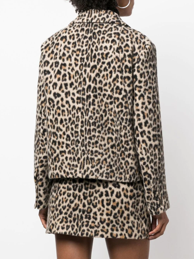 Ermanno Scervino Leopard-print Single-breasted Blazer In Neutrals