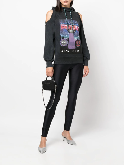 Versace Jeans Couture Gray 'new Moon' Hoodie In Grau