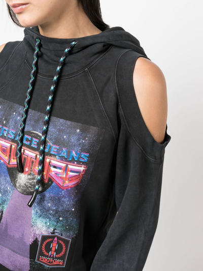 Versace Jeans Couture Gray 'new Moon' Hoodie In Grau
