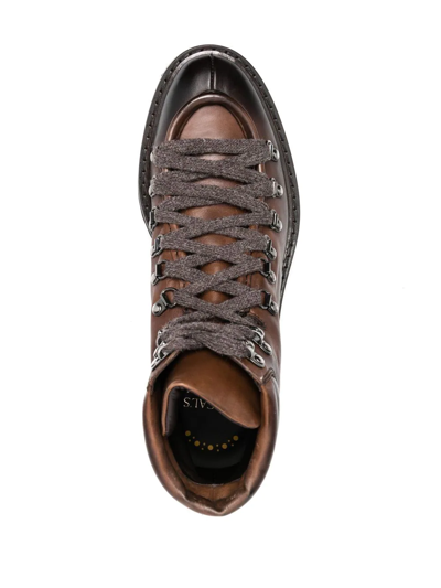 Doucal's Ankle Lace-up Fastening Boots In Braun