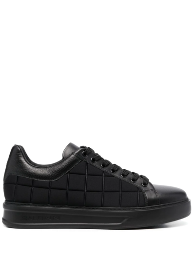 Baldinini Quilted Low-top Lace-up Sneakers In Schwarz | ModeSens