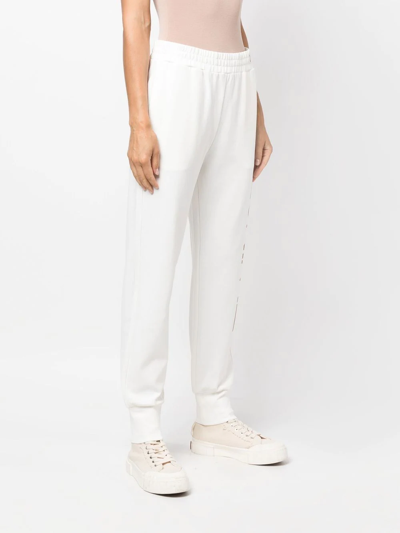 Shop Twinset Logo-print Track Pants In Weiss