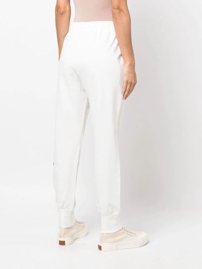 Shop Twinset Logo-print Track Pants In Weiss