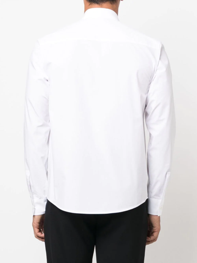 Shop Valentino Concealed-fastening Long-sleeved Shirt In Weiss