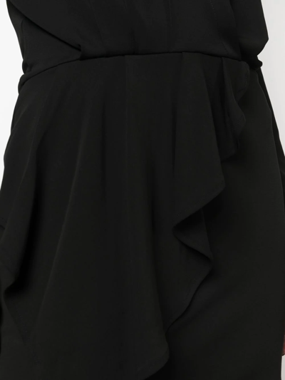 Shop Iro Jersey Wrap-style Mini Dress In Schwarz