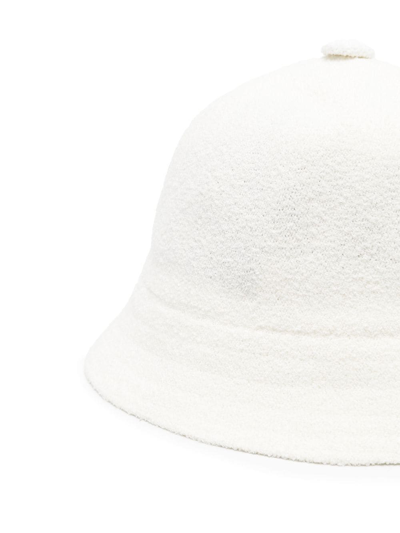 Shop Palm Angels Logo-print Bucket Hat In Weiss