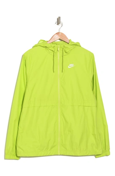Shop Nike Repel Water-resistant Windbreaker Jacket In 321 Atomic Green/ White