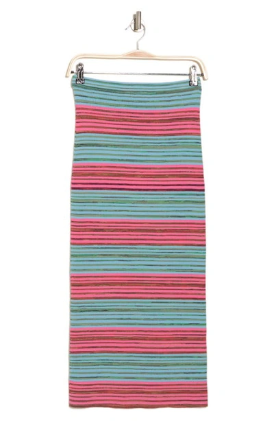 Shop Derek Lam 10 Crosby Riviera Stripe Pencil Skirt In Multicolor Space Dye