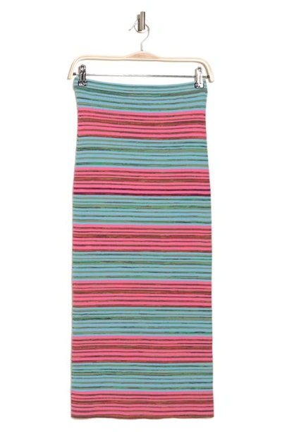 Derek Lam 10 Crosby Riviera Stripe Pencil Skirt In Multicolor Space Dye