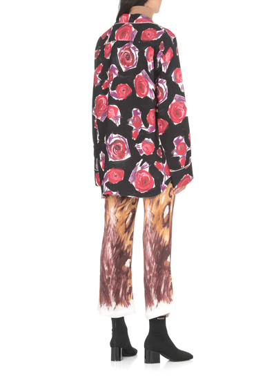 Shop Marni Spinning Roses Cady Shirt In Black