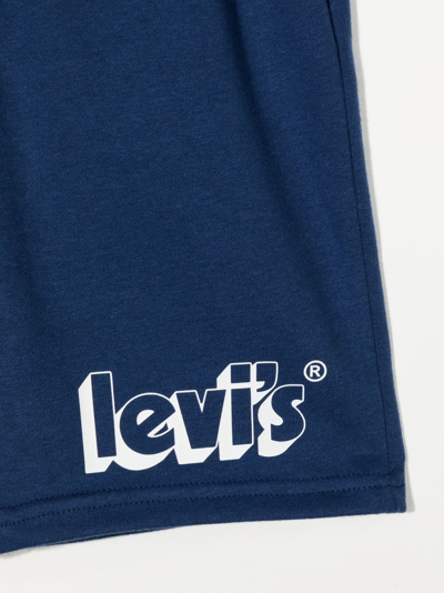 Levi's Logo-print Track Shorts In 蓝色